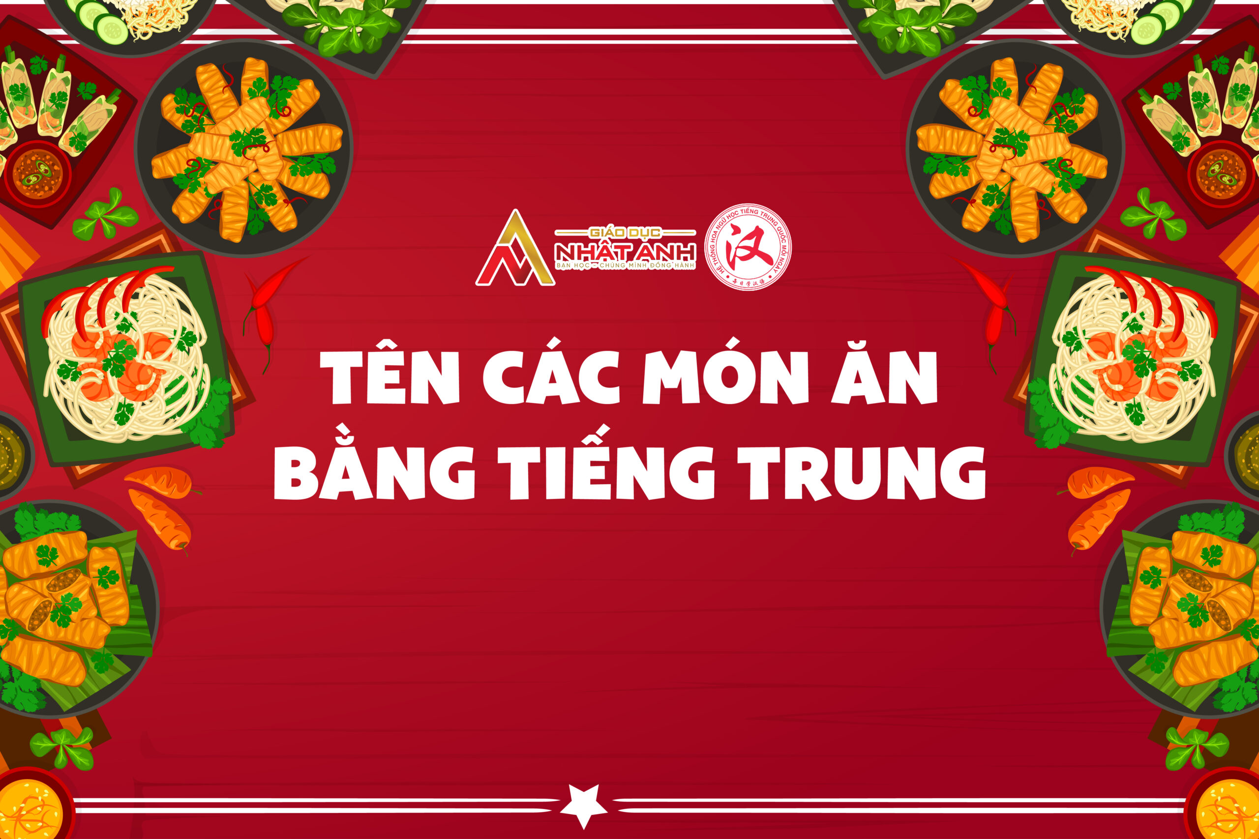 Các món ăn bằng tiếng Trung